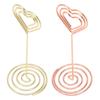10Pcs Table Number Stands Layered Heart Style Stable Base Electroplated Metal Place Card Holder for 
