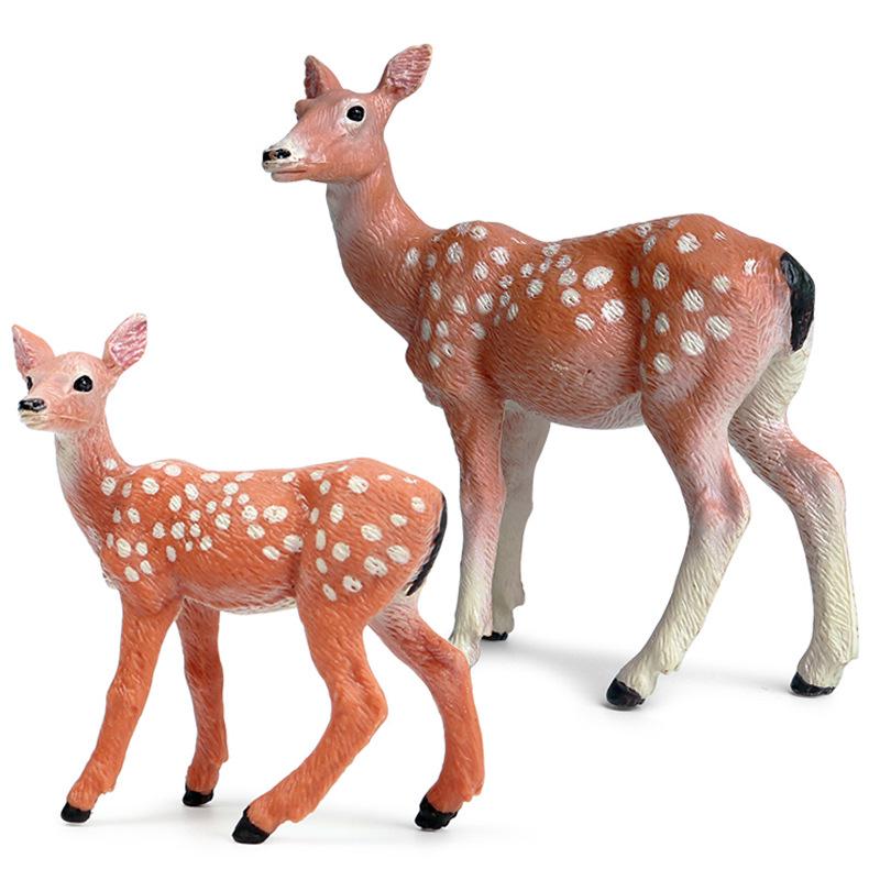 Cross-Border Christmas Wildlife Toy Set: White-tailed & Sika Deer Static Model
