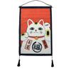 Japanese Lucky Cat Fabric Hanging Flag, Izakaya Hotel Home Wall Decor Banner