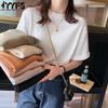 Women's Fashion Casual Summer Spring Solid Color Print Short Sleeve O-Neck Blouses & Shirts