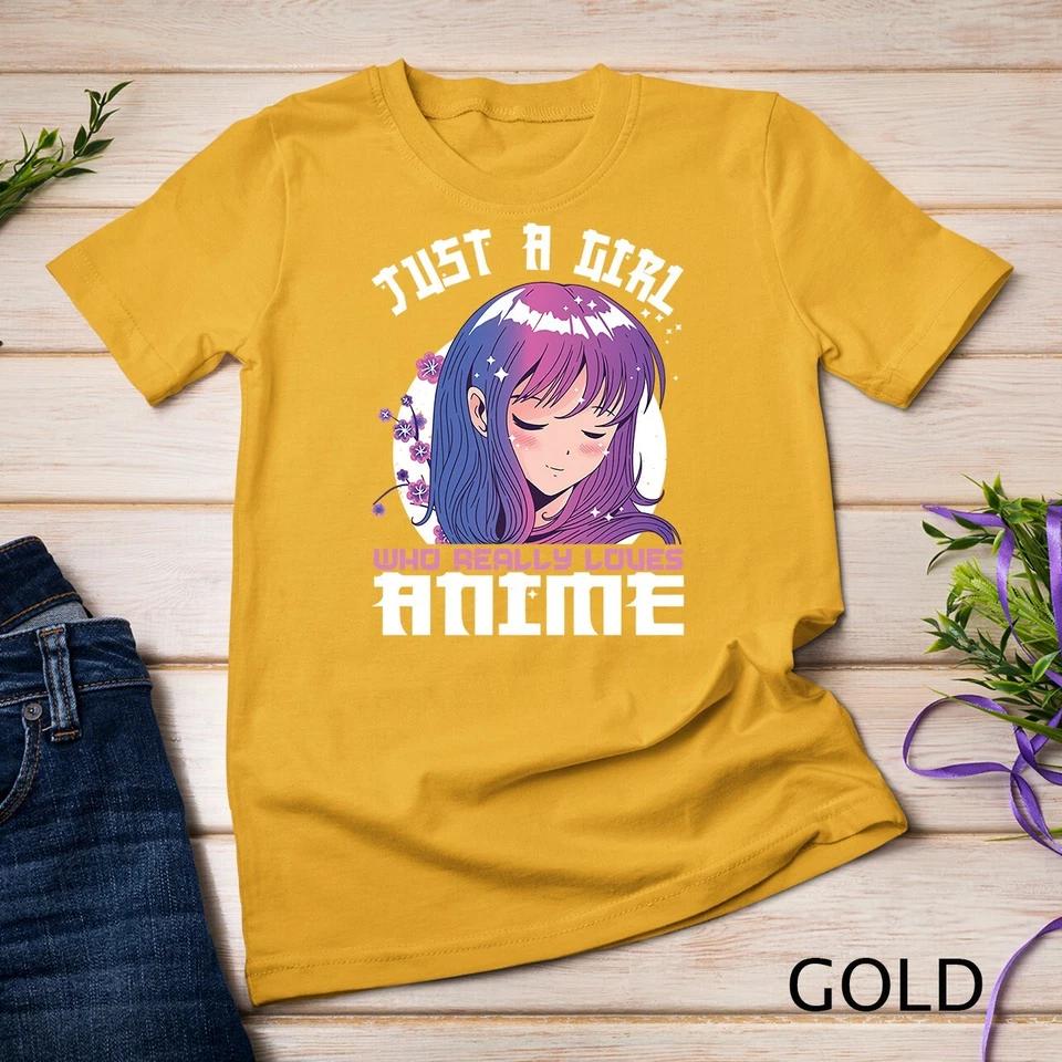 Anime Gifts for Teen Girls Just A Girl Who Loves Anime Unisex T-shirt 3 L