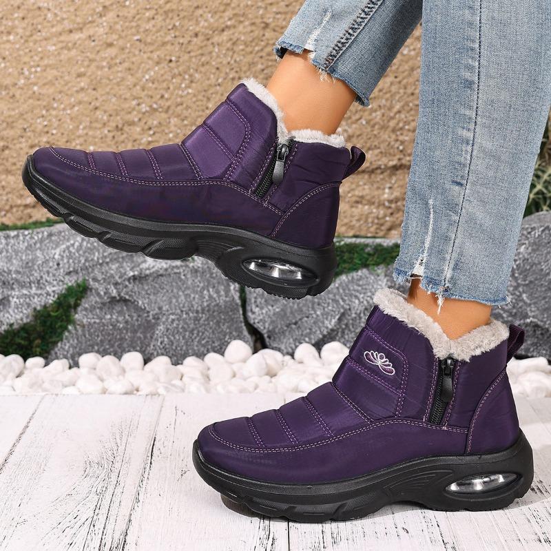 Cotton shoes women's new large size air cushion snow boots outdoor cold-proof men's and women's velvet thickened cotton boots