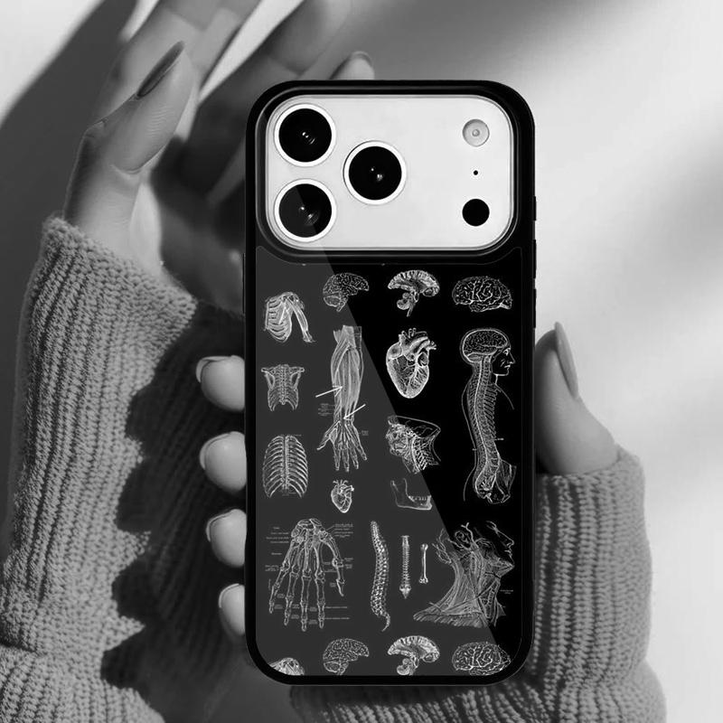 Medical Human Anatomy Phone Case for iPhone 17 Air 16e 15 14 13 Pro Max Back Cover for 12 11 Pro Coque