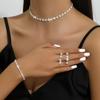 Jewelry Set With Water Drill For Bridal Wedding Gift With Geometric Design For Women