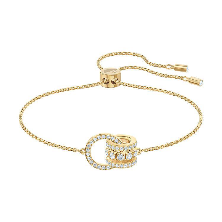 Swarovski Double Ring Bracelet Women bracelets Gold 5499000 Box+Shopping Bag (Random Color)