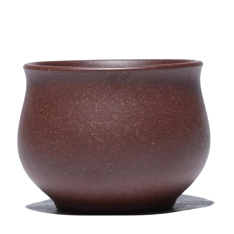 

110 мл изысканная китайская исинская фиолетовая глиняная чашка для чая, дорожная чашка для медитации, ручная работа, изысканная чайная чаша, мастер-чашка, индивидуальный чайный набор 6.3X5CM 110ML