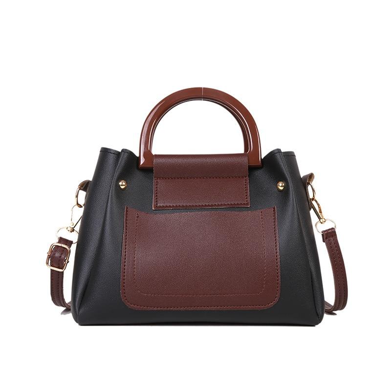 Popular small bag women's new fashion handbag casual commuting contrasting color single shoulder oblique span bag