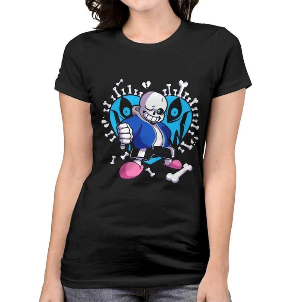 Undertale Sans Snowdin Town Printed Tshirt Woman Man Game Enthusiast High Quality Cotton Streetwear T Shirts Ropa Hombre
