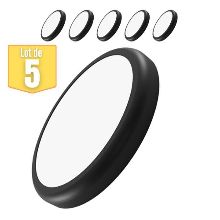 Lot de 5 Plafonniers saillies noir 20W 2000lm IP40