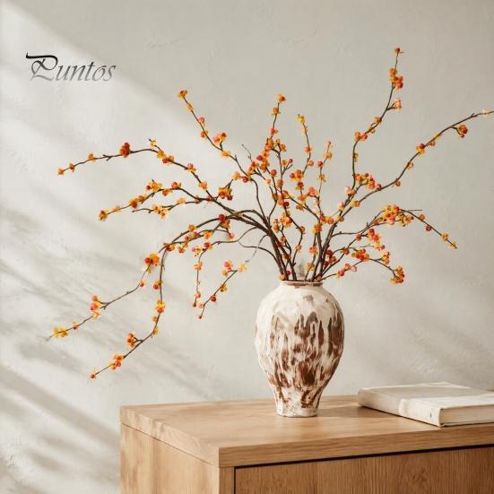 Fall Wedding Table Decoration Long Artificial Bittersweet Branches, Berry Stems for Vase, Faux Plants Fade Resistant Flowers Branches Thanksgiving