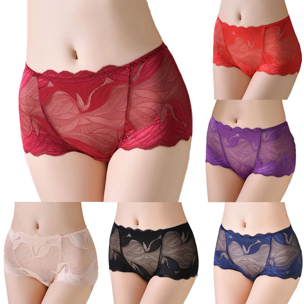 New Women Sexy lingerie Solid Color lace Briefs Underwear Panties Underpants