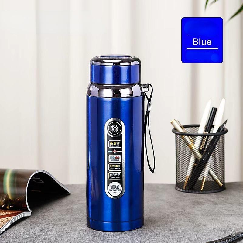 Large Capacity Thermos Cup 600ml /800ml/1000ml Vacuum Flasks Portable Stainless Steel Thermos Cup Water Bottle Travel Tea Mug Office Thermos Cup