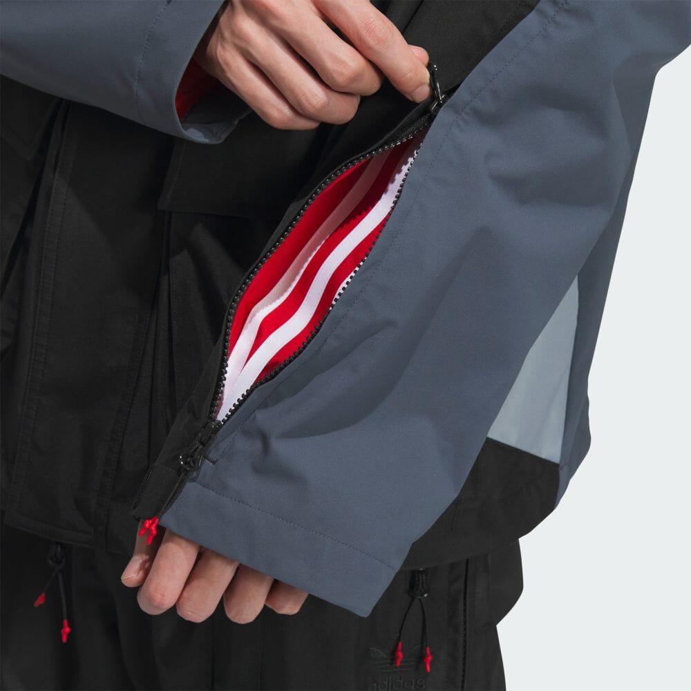 Adidas Originals X Ordinary People Kolaborace FW24 Uti Parka S Kapucí Na Zip Pohodlná Bunda Pánská Bunda Černá JN5825