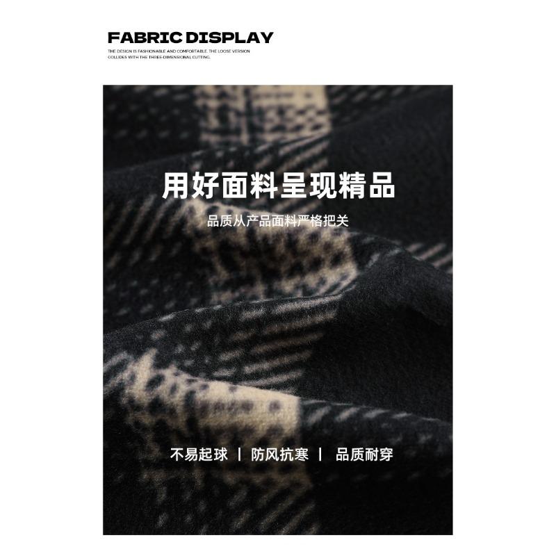 Men S Plaid Hooded Plush Fleece Thick Warm Casual Outdoor Sports Jacket