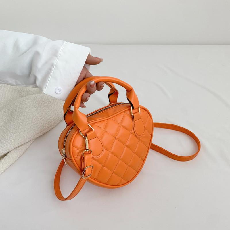 

Elegant Heart-shaped Bag For Women 2023 Fashion Pu Leather Shoulder Bag помаранчевий