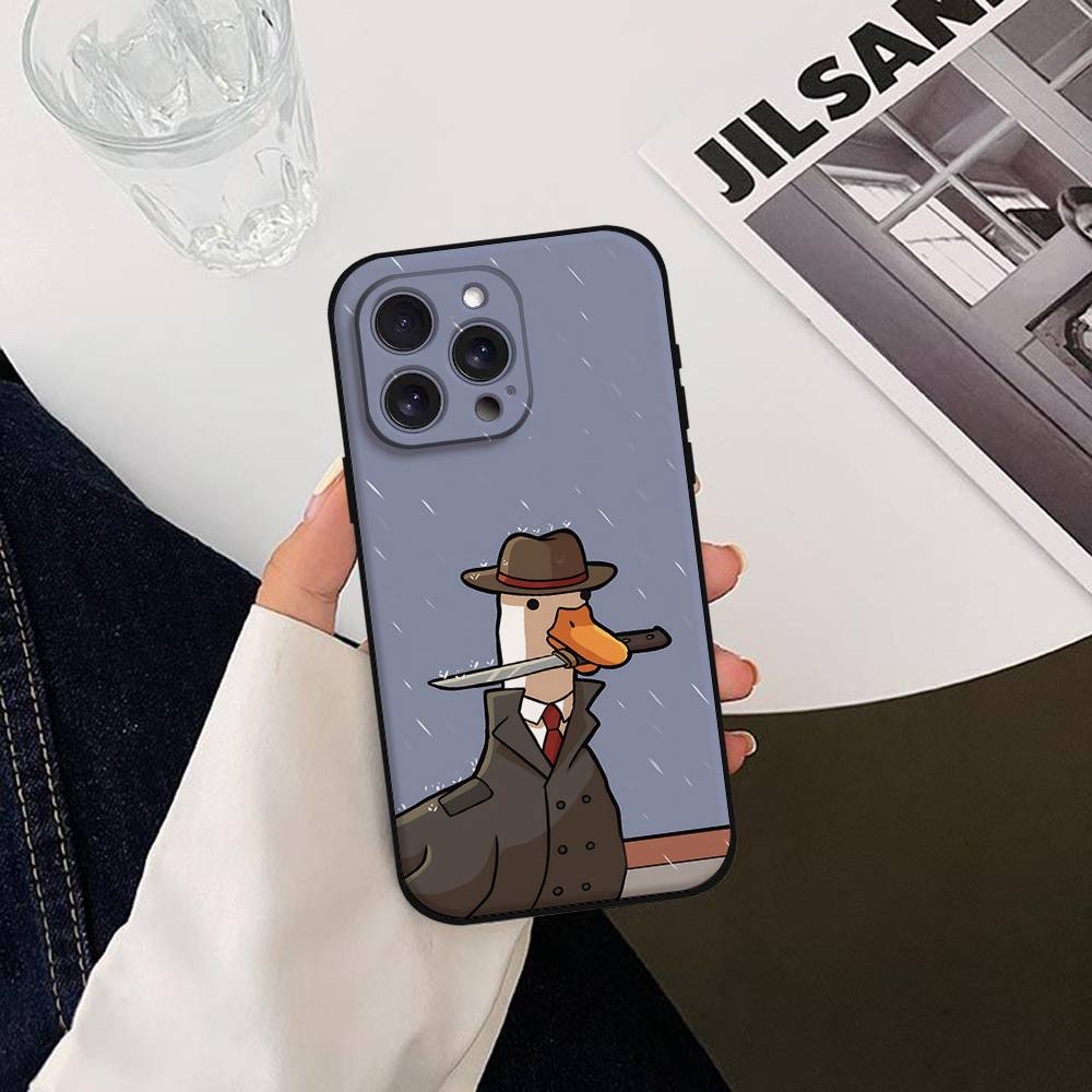 Funny Duck Phone Case Soft TPU Skin-Friendly For IPhone 17/16/15/14/13/12/11 Series: PRO, MAX, PLUS ,Mini