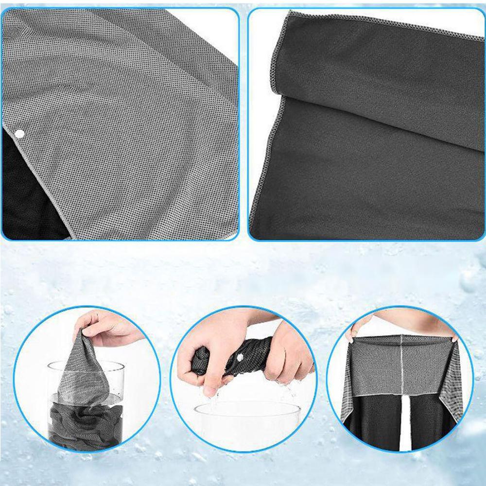 1× Cooling Hoodie Towel for Neck & Face for Yoga, Sports, Gym, Fitness Exercise