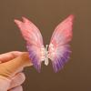 2pcs Korean Moving Butterfly Hair Clips for Girls Double Layered Wings Pearl Butterfly Hairpin Headwear Girls Kids Hair Accessories