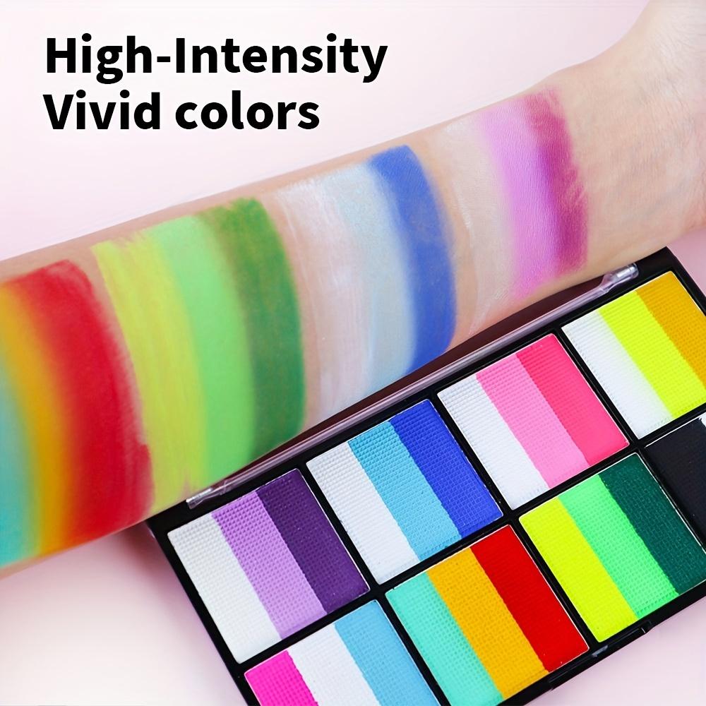 Palette de peinture pour le visage et le corps, cosmétiques à base d'eau pour les costumes de clown de fête de festival de scène, peinture d'art corporel