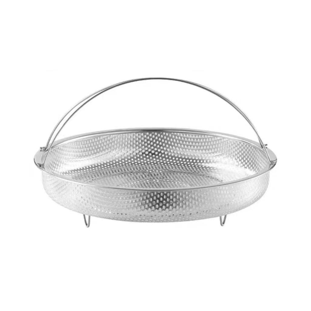 Multi-function Stainless Steel Steaming Tray Drain Basket Large Capacity Veggie Drain Basket For Home Use