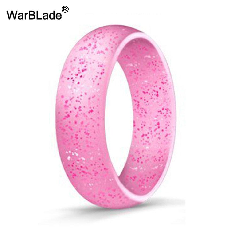 WarBLade 5.7mm Anelli in Silicone Alimentare FDA per Donne Matrimonio Elastici in Gomma Anello Dita in Silicone Flessibile Ipoallergenico