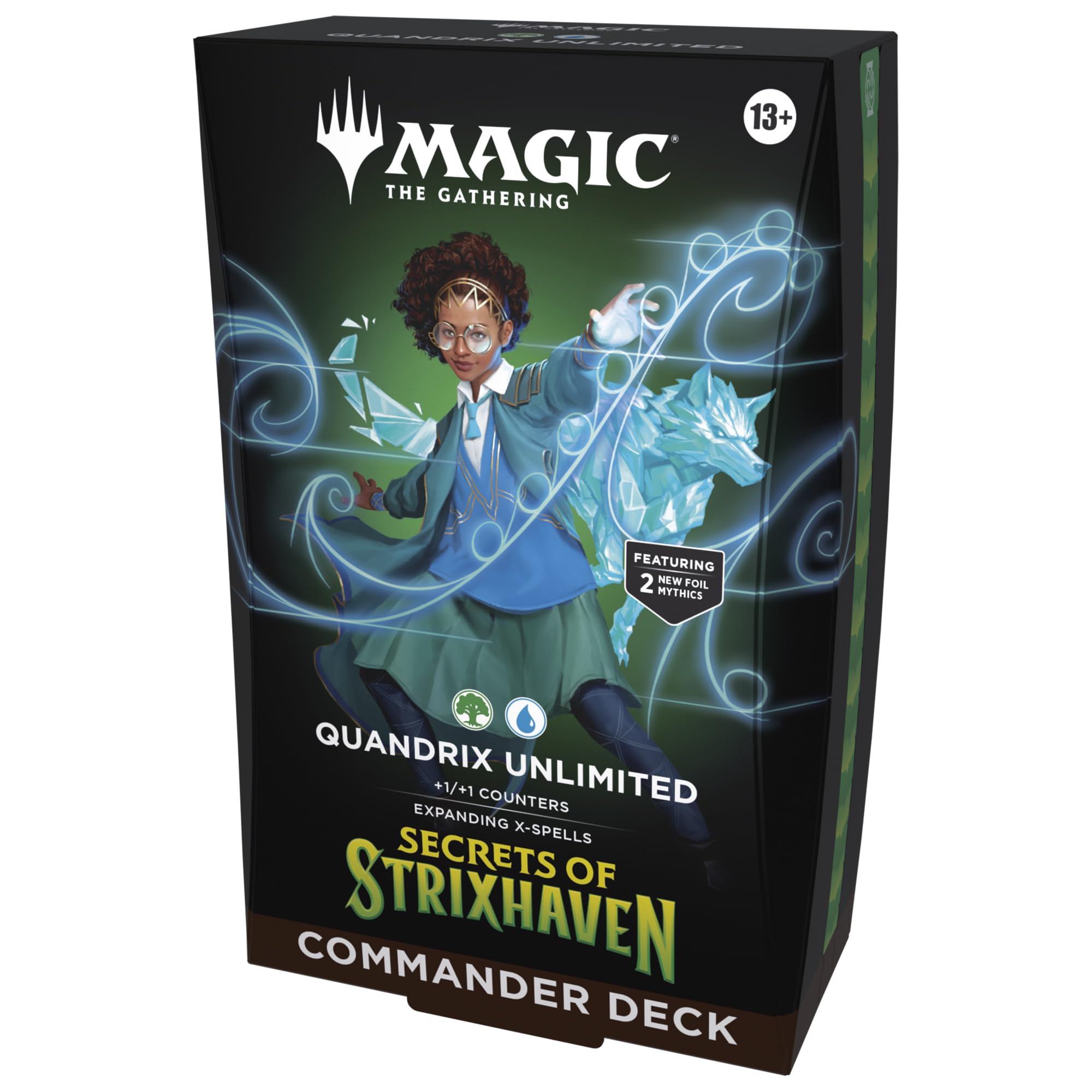 The Gathering Strixhaven Commander Deck Quandrix Unlimited deck box Magic - (100-card deck, + accessories)