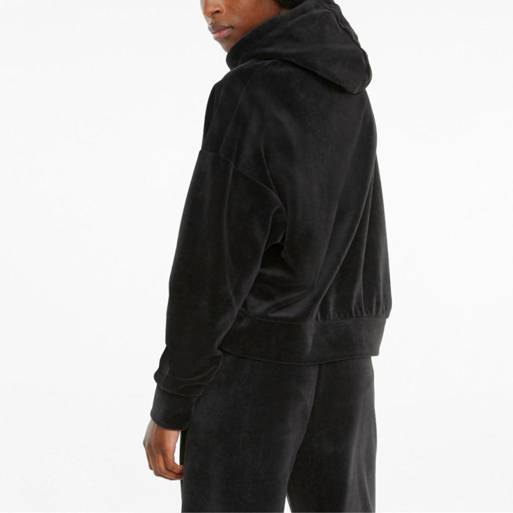 (WMNS) PUMA Her Velour Hoodie 'Black' Women's 846417-01