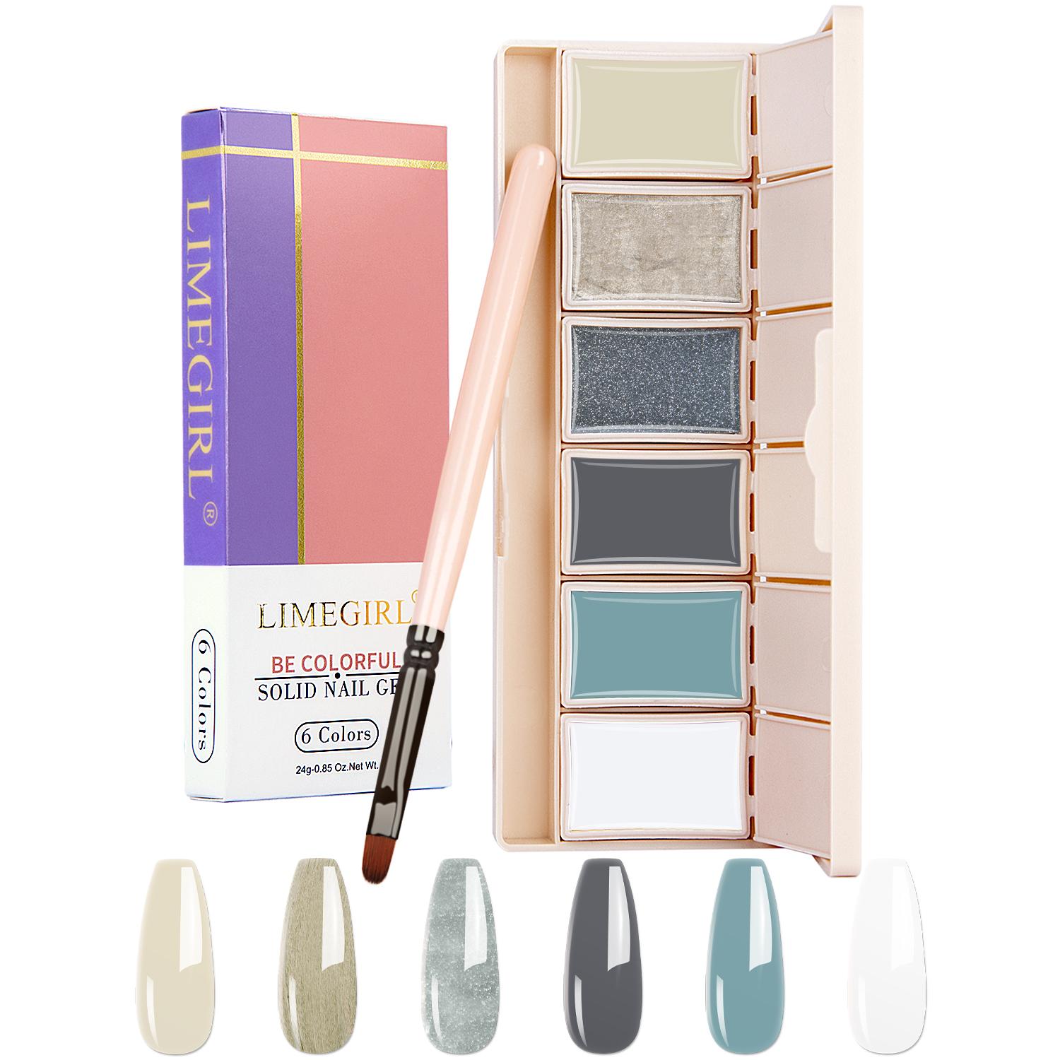 

6в1 твердый крем-гель-лак цветной грязевой гель твердый гель-лак УФ-светодиодный полупостоянный консервированный гель-краска дизайн ногтей DIY набор для ногтей Новый год