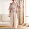 Women's Summer Style Chinese Style Set, Middle Aged and Elderly Chinese Style Shirt+Nine Fen Pants, Elegant and Stylish Two Piece Set
