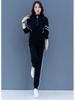 Women's Plus Size Stylish Hoodie Suit: Spring/Autumn Two-Piece Set, Loose & Slimming, Tummy Covering, Perfect for Running & Casual Wear