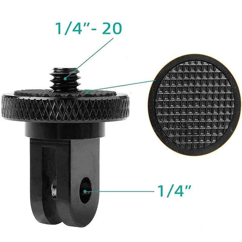 1/4 Inch Screw Tripod Adapter 360 Rotating Mount Holder For GoPro 12 11 10For Insta360 X5 X4 For DJI Osmo 360 Camera Accessories