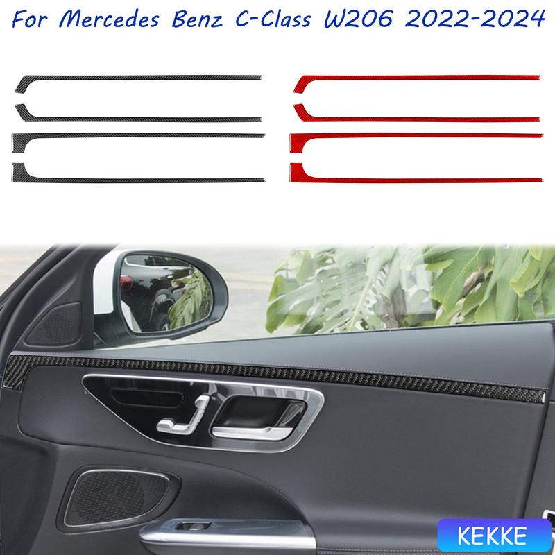 For Mercedes Benz C-Class W206 -2024 Auto Door Trim Strip Carbon Fiber Decorative Car Accessory Sticker