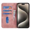 For iPhone 15 Pro Max Stand Case Magnetic Closure Skin Touch Leather Flip Phone Cover with Wallet