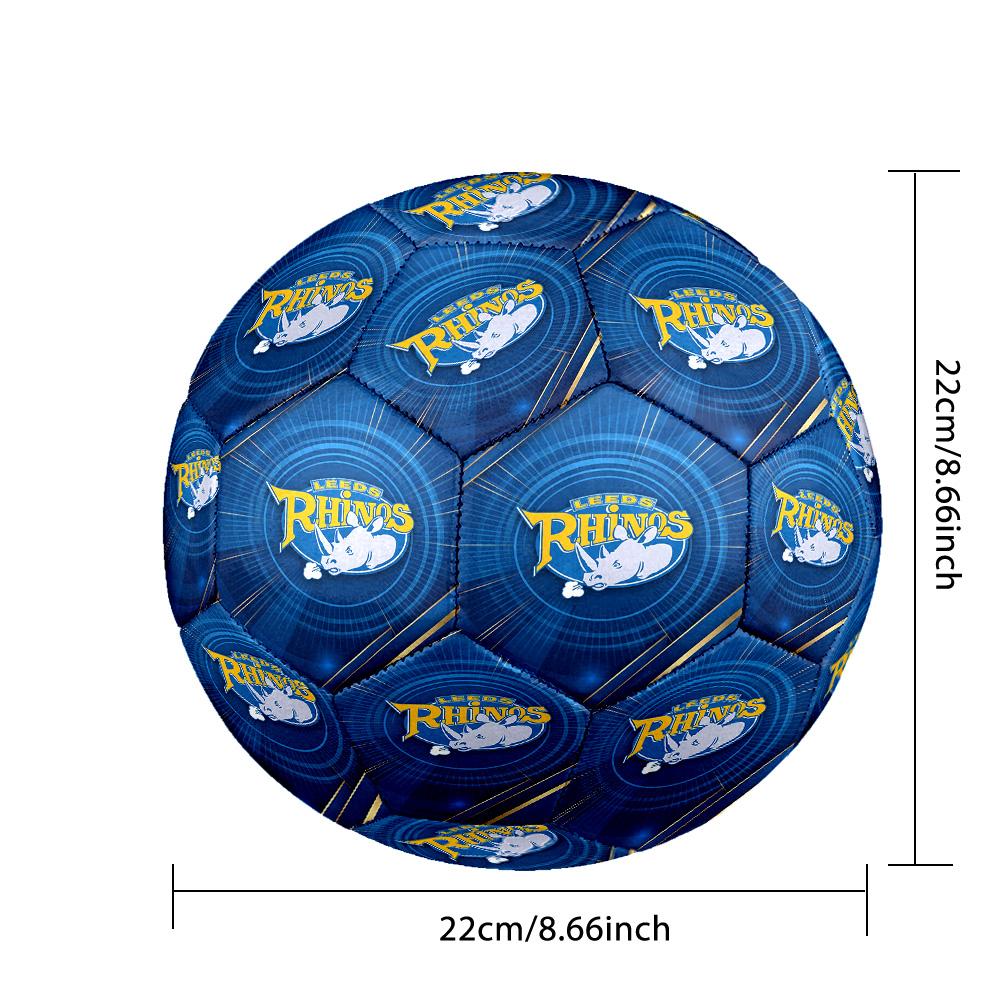 Leeds Rhinos Size 5 Sports Training Ball Shock Absorbing Durable Ball For Match Daily Practice Outdoor Activities