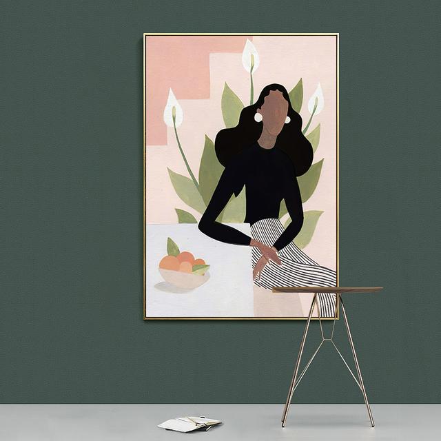 Abstract Woman Art Oil Painting Decorative Illustration Nordic Posters And Prints Wall Art Canvas Mural Pictures In The Room No Frame