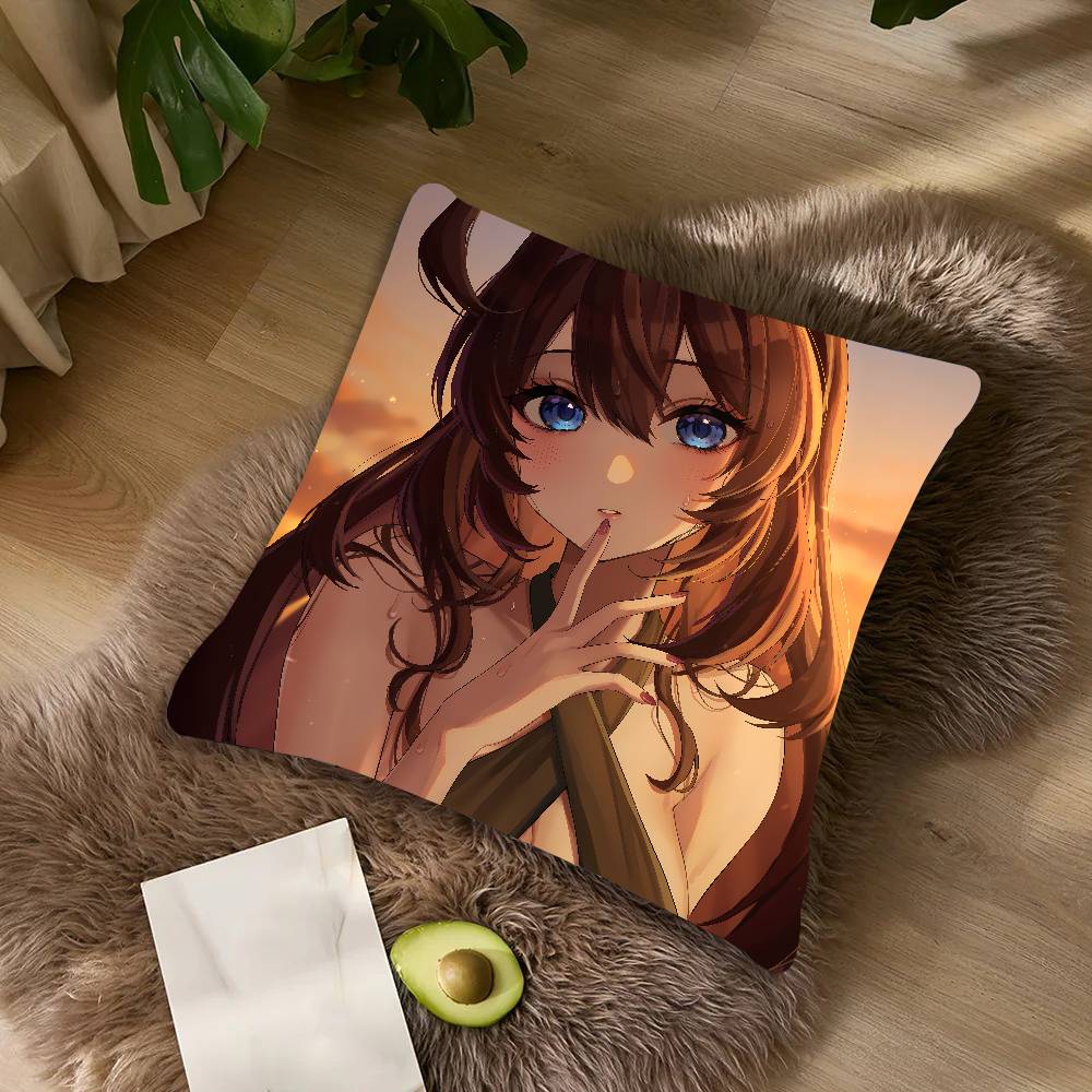 Cute Uma Musume Pretty Derby Pillow Case Cushion Cover Decor Home Throw Pillow Covers For Couch Camping Pillow Cover Decorations