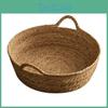 Scratch Cat Basket Bed Mat Indoor Nest Handmade Winter Summer Round Grass Woven Pet