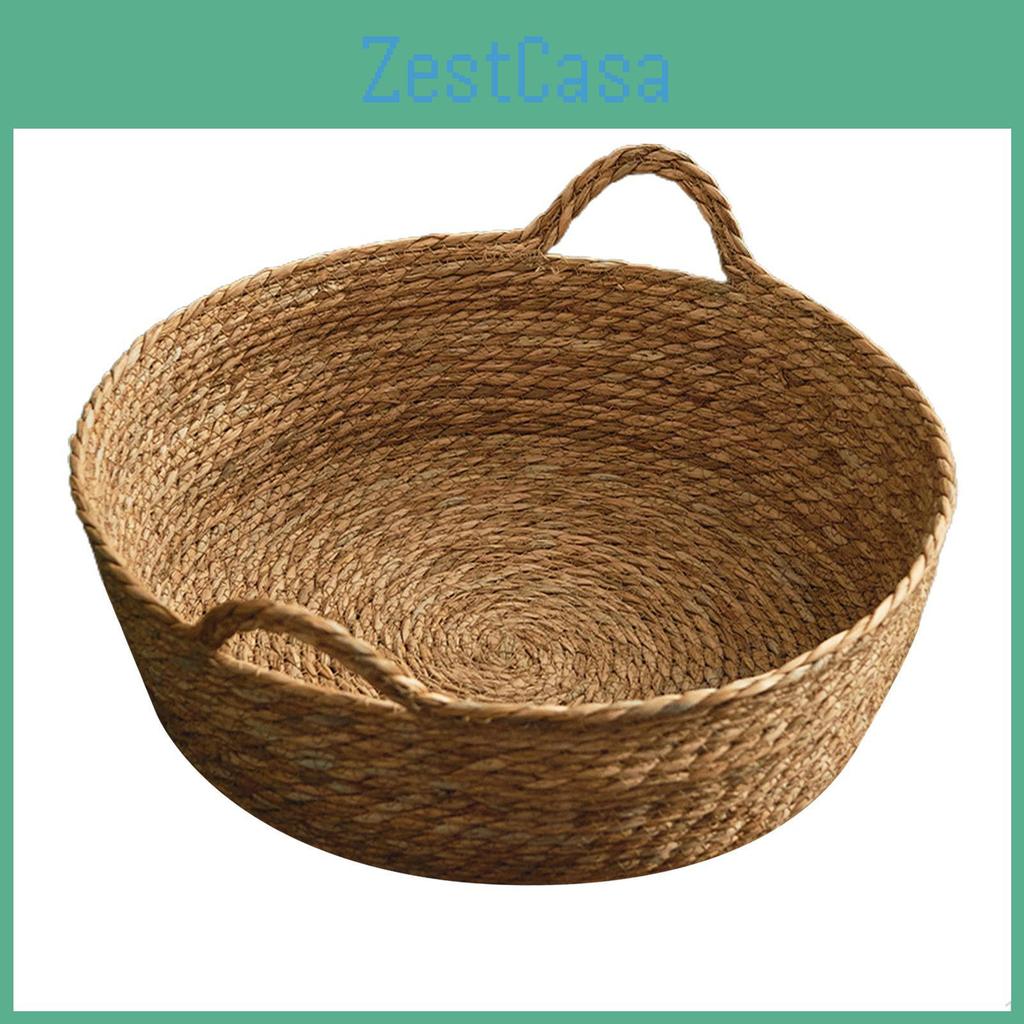 Scratch Cat Basket Bed Mat Indoor Nest Handmade Winter Summer Round Grass Woven Pet