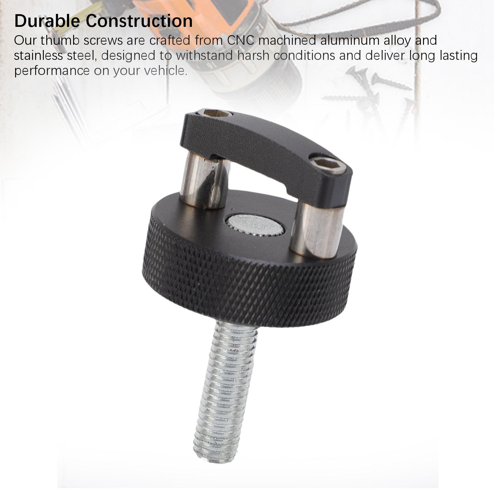 

8PCS Quick Removal Thumb Screws with D Ring Replacement for Wrangler JK JL JT Hard Top Quick