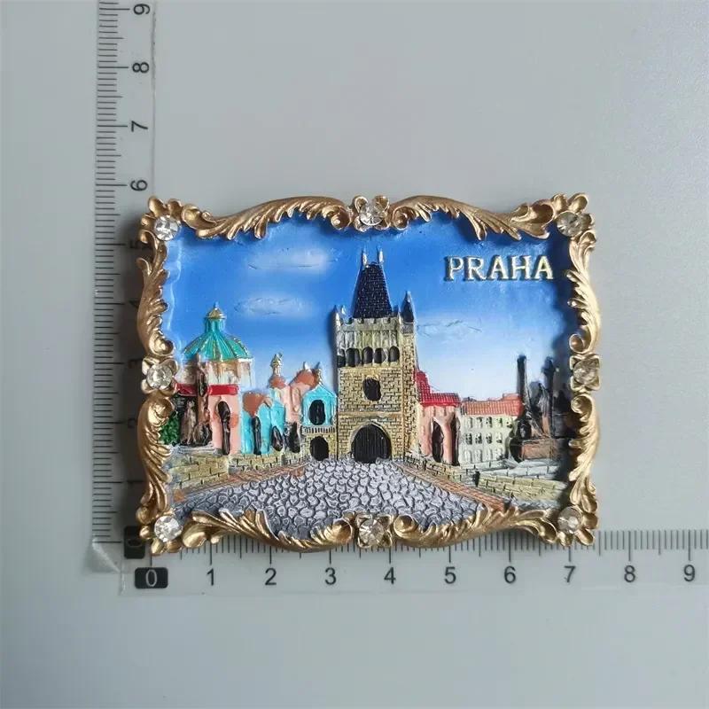 Magneți de frigider Republica Cehă Praga punct de reper clădire suvenir turistic autocolant magnetic frigider colecție de decorațiuni interioare cadou