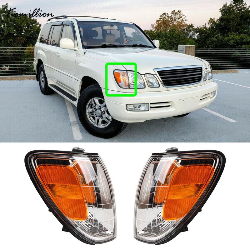Front Bumper Corner Light Side Marker Turn Signal Lamp Assembly for Lexus LX470 1998-2007, ABS Parking Light Housing,No Bulb Included