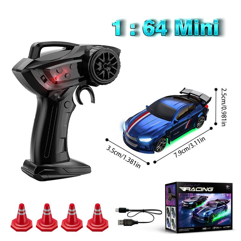 

1: 64 Мини-раллийная игрушка для дрифта на настольный компьютер, полноприводная, полномасштабная, с перезаряжаемой батареей, подарок на праздник для детей