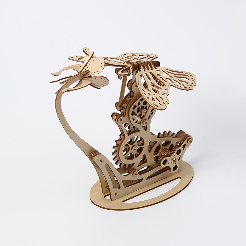 

3D Механическая Деревянная Головоломка «Бабочка» – Обучающая Модель для Детей