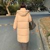 Down Cotton Coat for Women Loose 2025 Winter New Korean Thick Bread Coat Over Knee Preppy Style Coat