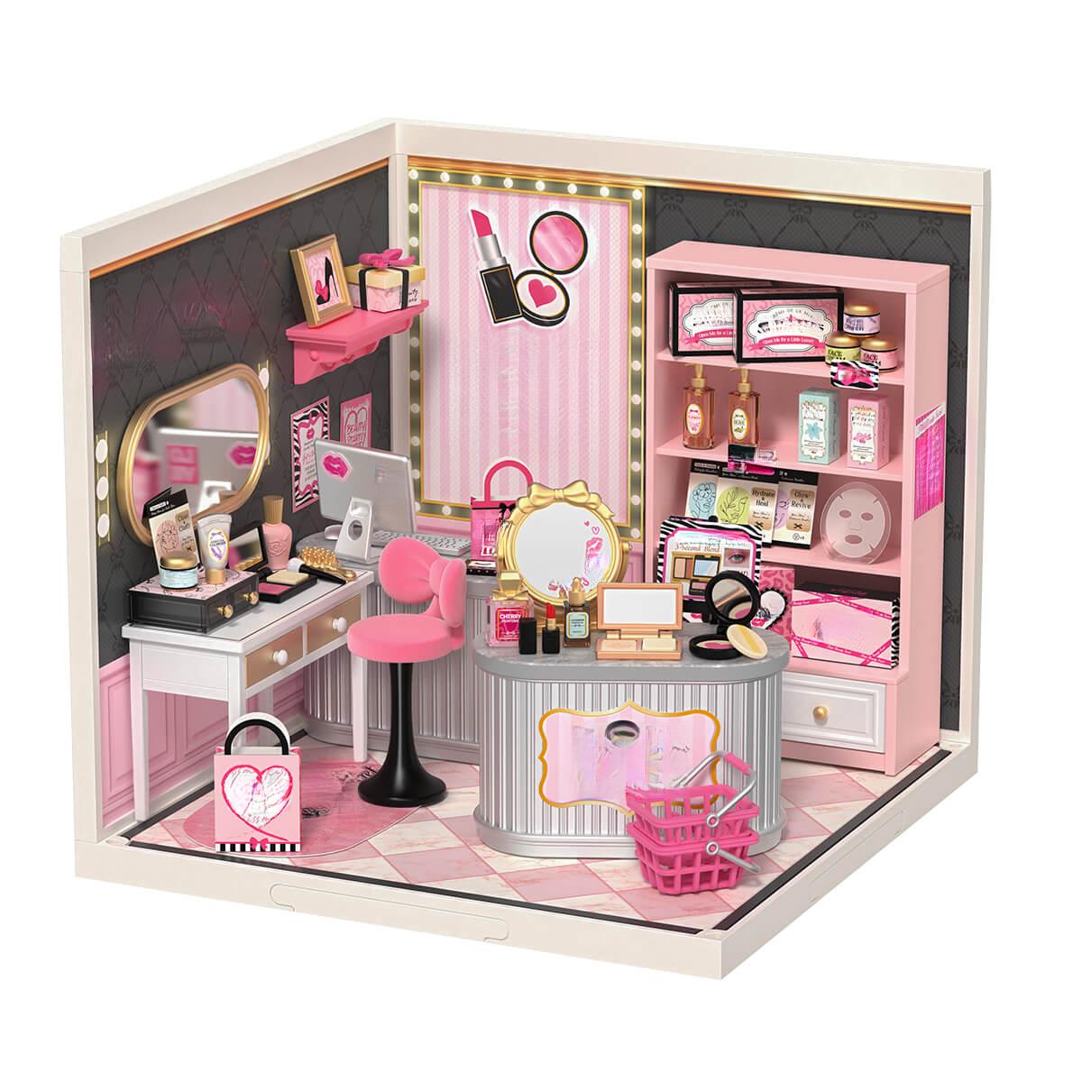 Robotime Pink Rolife Beauty Secret Diy Miniature House Dw026
