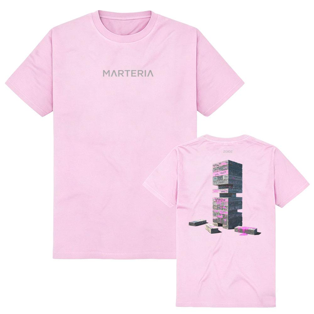ZGIDZ III T-SHIRT Marteria Sänger Neues Album Cyberpunk Post-Internet Rap T-Shirt Rundhals Reine Baumwolle für Sommer Erwachsene Damen Herren S rosa