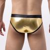 Slip Bikini Sexy da Uomo Colore Patchwork Davanti Vuoto Mutandine a Vita Bassa Design U-convesso Biancheria Intima Traspirante