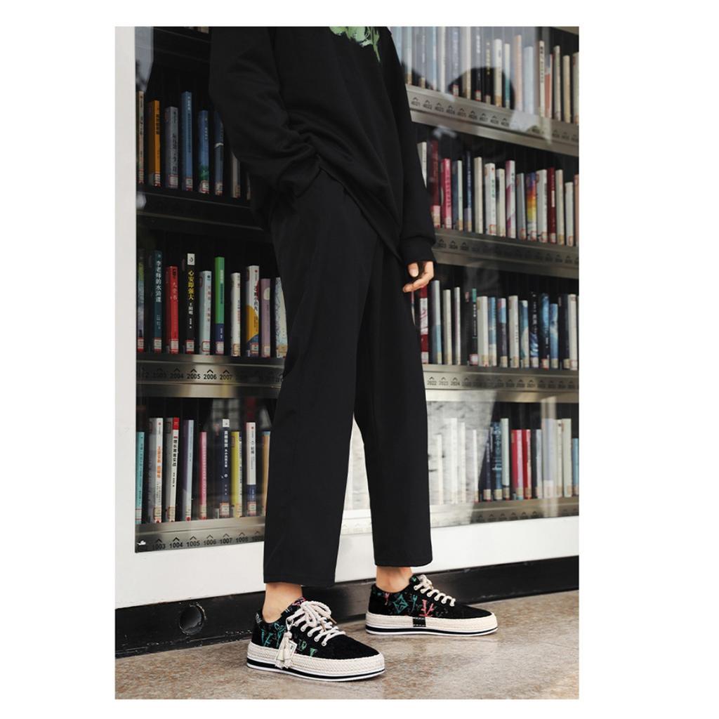 Men's Shoes, Fashion Breathable National Style Corduroy Casual Loafers One Foot Stirrup Men's Board Shoes Cloth Shoes