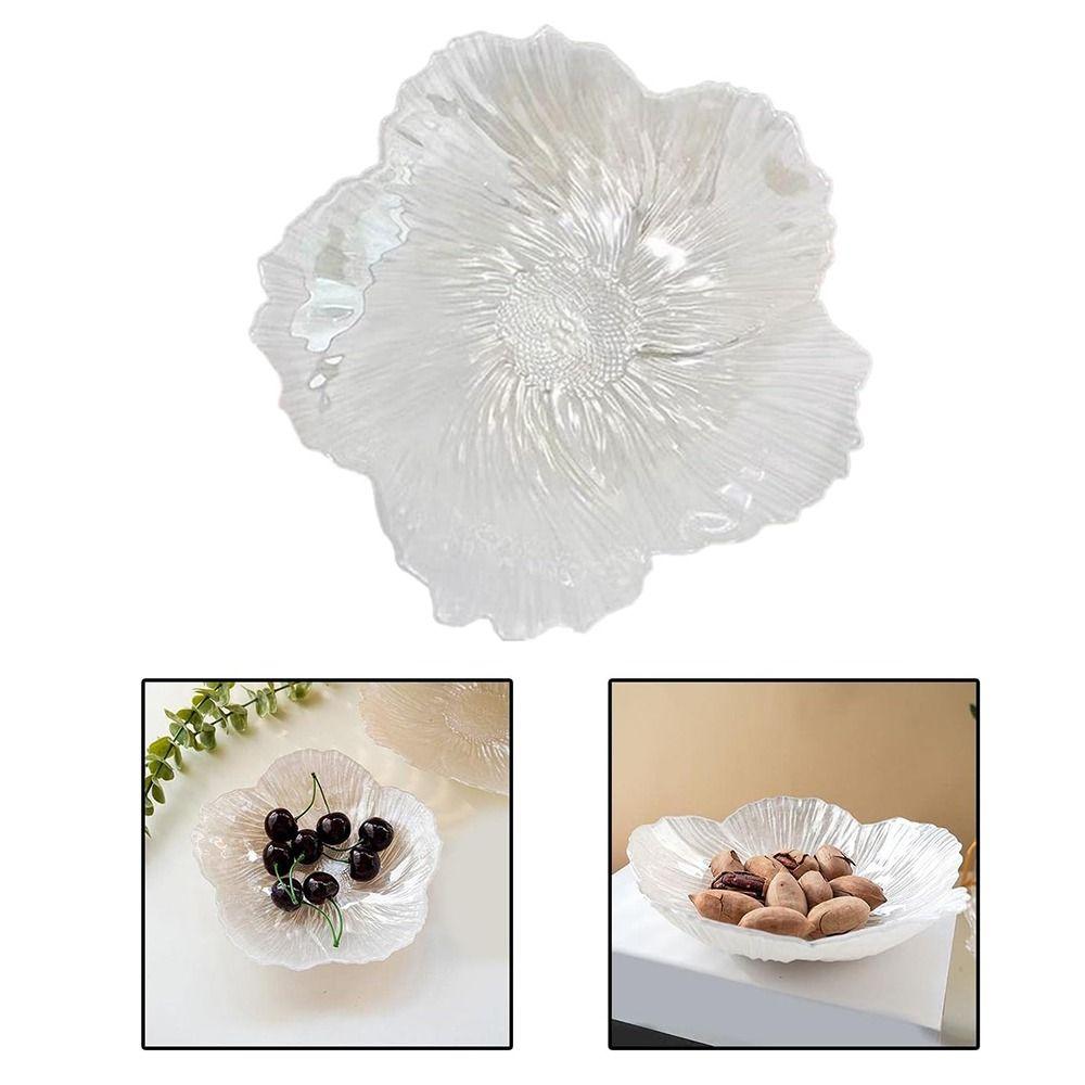 Flower-shaped Fruit Plates Bowl Versatile Dessert Dish Decorative Candy Tray  Kitchen