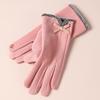 Warm Gloves Cute Plus Velvet Thickened Cold Proof Touch Screen Outdoor Riding Driving Ladies German Velvet Autumn and Winter Gloves